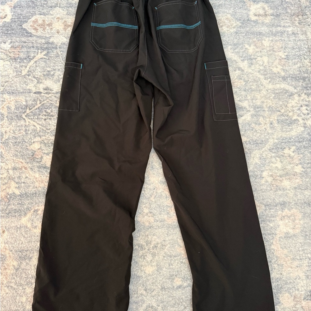 Carhartt Black Women's Track Pants with Blue Accents - Picture 2 of 2